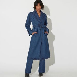 *NEW W/ TAGS* CLEOBELLA CARA TRENCH | MEDIUM WASH INDIGO SIZE MEDIUM